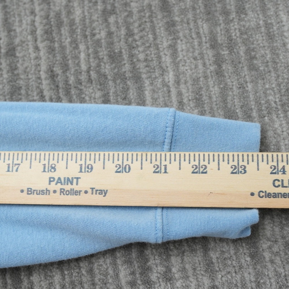 Quiksilver Sweatshirt Men Sky Blue Crewneck Logo Casual Pullover Soft Small - Picture 7 of 9